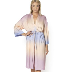 Длинный атласный халат Nipplex ZORA ombre, Цвет: мультиколор, Размеры: L/XL