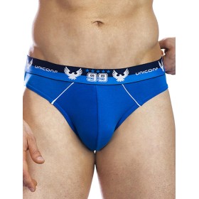 Набор мужских трусов слипов UNICONF PB07 (3 шт), Цвет: белый/черный/голубой, Размеры: L