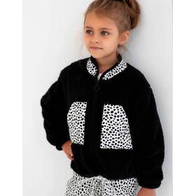 Детская теплая толстовка Sensis LUCKY KIDS, Цвет: черный, Размеры: 122-128