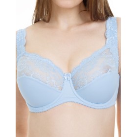 Бюстгальтер мягкий с подкроем Elli 1012 голубой, Цвет: голубой, Размеры: 85D