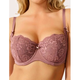 Бюстгальтер балконет Elli 7055 кофейно-розовый, Цвет: кофейно-розовый, Размеры: 75F