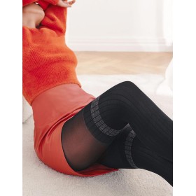 Колготки с имитацией чулок Gabriella 272 SCALA 60 den чёрный, Цвет: чёрный, Размеры: 2