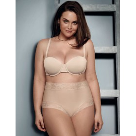 Высокие трусы слипы с кружевом Janira SOFT LACE 1030318 SUPER HIGH dune, Цвет: dune (песочный), Размеры: XL