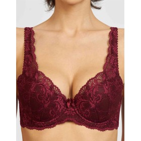 Бюстгальтер балконет Simona M 530/30 бордовый, Цвет: бордо, Размеры: 75G