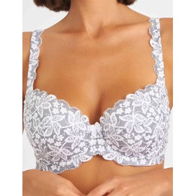 Бюстгальтер балконет пуш-ап биколор Simona M 870 рябушка, Цвет: рябушка, Размеры: 95B