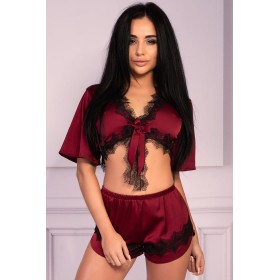 Домашний комплект с шортами LIVIA CORSETTI LC 90562 MAUREA KOMPLET, Цвет: бордовый, Размеры: L/XL