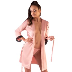 Розовый пеньюар из атласа LIVIA CORSETTI LC 90568 ARILADYEN SZLAFROK PINK, Цвет: розовый, Размеры: S/M