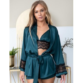 Шелковый комплект-тройка 5senses 7136, Цвет: зеленый, Размеры: M