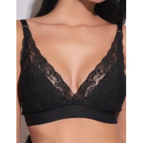 Бюстгальтер бралетт без косточек VOVA LIZA V24116, Цвет: черный, Размеры: S