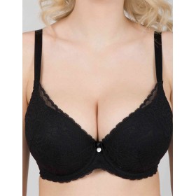 Бюстгальтер балконет с гелевым пуш-ап VOVA PATRICE V42733 черный, Цвет: черный, Размеры: 85A