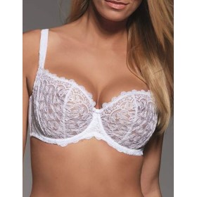 Кружевной бюстгальтер балконет Kris Line BETTY halfcupsoft белый, Цвет: белый, Размеры: 75D