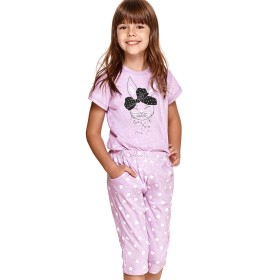 Пижама для девочки Taro BEKI 2213-2214-02, Цвет: сиреневый, Размеры: 128