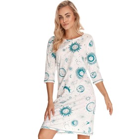 Ночная сорочка женская хлопок Taro BRUNA 2766-01, Цвет: экрю, Размеры: S