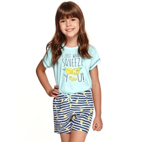 Хлопковая пижама для девочек Taro HANIA 2200-2201-03, Цвет: голубой, Размеры: 116