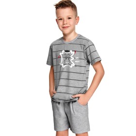 Хлопковая пижама для мальчиков Taro KAROLEK 2522-2523-01, Цвет: серый, Размеры: 110