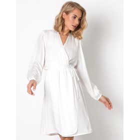 Халат с запахом из вискозы Aruelle IRIS, Цвет: белый, Размеры: S