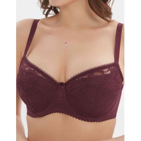 Бюстгальтер с плотной чашкой  Misstyle 2508 / 508 темный виноград, Цвет: темный виноград, Размеры: 80E