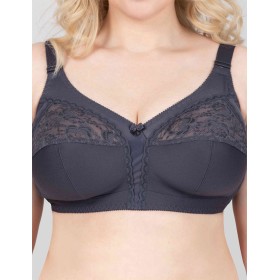 Бюстгальтер мягкий без каркасов Misstyle 4120 / 4121 антрацит, Цвет: антрацит, Размеры: 90J