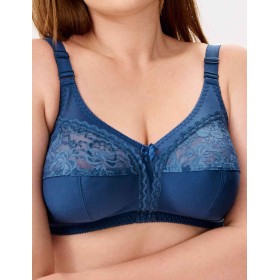 Бюстгальтер мягкий без каркасов Misstyle 4120 / 4121 французский синий, Цвет: французский синий, Размеры: 80E