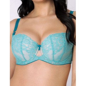 Бюстгальтер балконет тюльпан Subtille MADISON TURQUOISE balkonette, Цвет: бирюзовый, Размеры: 75C