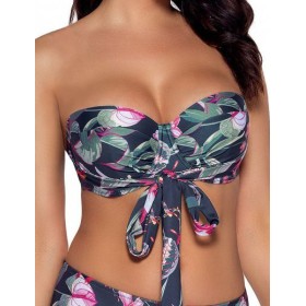 Пляжный бюстгальтер бандо AVA SK167 P-UP, Цвет: темно-синий, Размеры: 75E