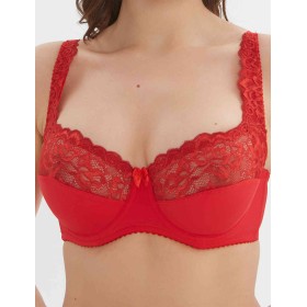 Бюстгальтер мягкий с подкроем Elli 1012 красный, Цвет: красный, Размеры: 90F