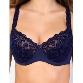 Бюстгальтер полумягкий Elli 9001 темно-синий бархат, Цвет: бархат темно-синий, Размеры: 80G