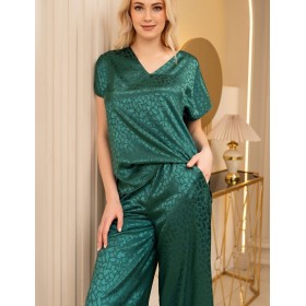 Атласный костюм Mia-Amore JOANNA 7316 изумрудный, Цвет: изумрудный, Размеры: 3XL