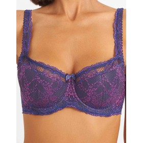 Бюстгальтер балконет биколор Simona M 608 батик-сетка, Цвет: батик-сетка, Размеры: 75D