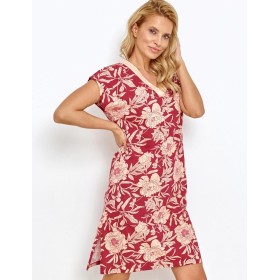 Ночная сорочка с коротким рукавом Taro 2890/2926 BLOSSOM, Цвет: бордовый, Размеры: S