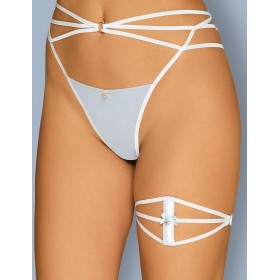 Подвязка на ножку Obsessive A 760 garter, Цвет: белый, Размеры: S/M