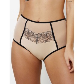 Трусы высокие Subtille LINDA high-waist, Цвет: бежевый+черный, Размеры: M