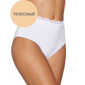 Трусы слипы высокие хлопковые Ysabel Mora 19684 MAXI телесный, Цвет: телесный, Размеры: L