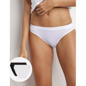 Комплект трусиков Dim ECO 05DZ (2 шт) черный и белый, Цвет: черный/белый, Размеры: XS/S