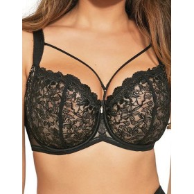 Бюстгальтер французский балконет Kris Line VERONICA halfcupsoft, Цвет: черный, Размеры: 70J