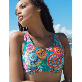 Купальный лиф-топ UNICONF CBB225 V1 GARDEN OF DELIGHTS, Цвет: голубой, Размеры: M