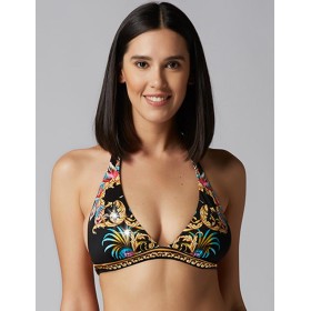 Пляжный бюстгальтер-халтер с кристаллами UNICONF CBS184S V1 CRUISE PARTY, Цвет: черный, Размеры: S