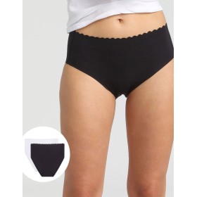 Набор трусов из хлопка Dim BODY TOUCH Cotton 0A6L (2 шт) черный и белый, Цвет: черный/белый, Размеры: XXS/XS