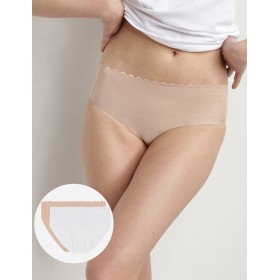 Набор трусов из хлопка Dim BODY TOUCH Cotton 0A6L (2 шт) телесный и белый, Цвет: телесный/белый, Размеры: XXS/XS