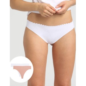 Трусы стринги в наборе (2 шт) хлопок Dim BODY TOUCH Cotton 0A6M телесный и белый, Цвет: телесный/белый, Размеры: L/XL