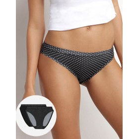 Трусы слипы в наборе Dim BODY MOVE 06W6 (2 шт) черный горох и черный, Цвет: черный горох/черный, Размеры: L/XL