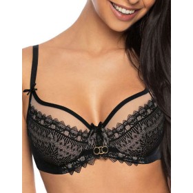 Бюстгальтер мягкий MAT MARION bezowo-czarny M-3539-2, Цвет: черный, Размеры: 65D