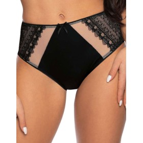 Трусы слипы высокие MAT MARION bezowo-czarny F-3539-51, Цвет: синий с бежевым, Размеры: M