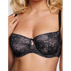 Мягкий открытый балконет Senselle PLATINUM 1040002 черный/пион, Цвет: черный/пион, Размеры: 80D