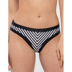 Полосатые женские плавки UNICONF CBC229 V1 SPICY STRIPES, Цвет: черно-белый, Размеры: S