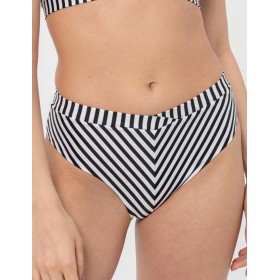 Женские плавки в полоску UNICONF CBC234 V1 SPICY STRIPES, Цвет: черно-белый, Размеры: S