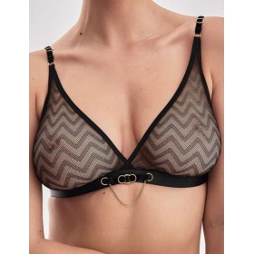 Эластичный бюстгальтер сеточка Alles SONO M/BF bralette черный, Цвет: черный, Размеры: S