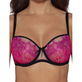 Мягкий бюстгальтер с розовым кружевом Ava AMBRE 2033 M pink, Цвет: розовый, Размеры: 70I