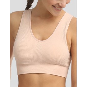 Спортивный бюстгальтер без застежки Dim SPORT 0BV8 розовый миндаль, Цвет: розовый миндаль, Размеры: XL