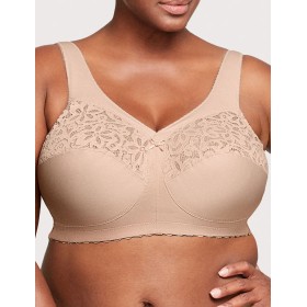 Хлопковый бюстгальтер без косточек Glamorise GI1001 кофе, Цвет: кофе, Размеры: 80C